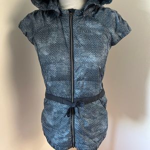 Lululemon 4 Spring Fling Puffer Vest 650 Down Fill Sashiko Cross Inkwell Ghost